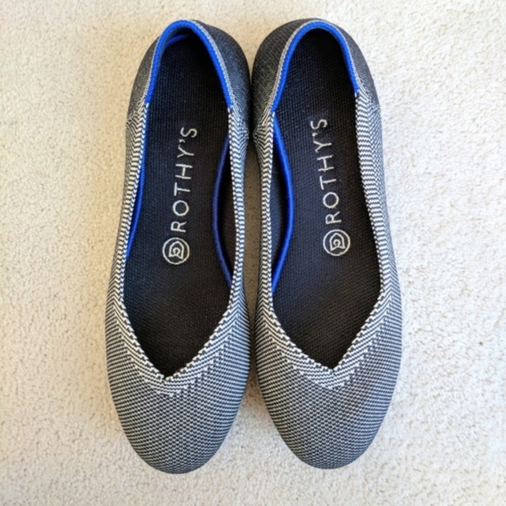 Rothy's Rothys Round Grey Birdseye Flats in Size 7